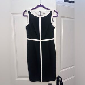 Calvin Klein black and white formal dress size 4 Tags on